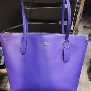 New Purple Coach Tote